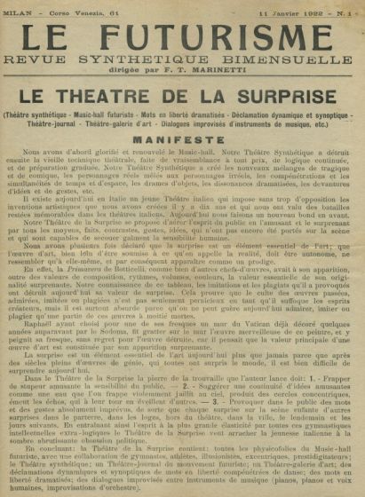 Le Futurisme. Le Theatre de la Surprise