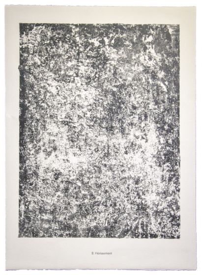 Herissement is an original lithograph on watermarked paper "Arc". Abstract composition by the French artist Jean Dubuffet. From the album of "Sols Terries" (1953-1959). In excellent conditions.