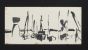"Port's Composition"  is an original china ink drawing on ivory-colorated paper, glued on brown-colored cardboard, realized by Herta Hausmann.