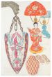 "Lamps"  is an original China ink and watercolor drawing on ivory-colorated paper by Anonymous Artist of XIX Century.