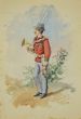Figurino della Divisa della Banda musicale Comunale is a watercolored drawing on ivory-colored paper realized around 1885 by Comune di Sulmona.