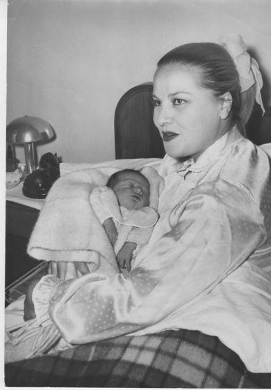 The Italian Actress Franca Marzi with her daughter