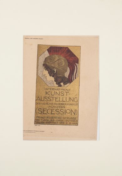 "Manifest for Exhibition " by Franz Von Stuck - Modern Artwork