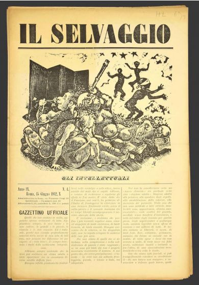 "Il Selvaggio no.4- 1932", Illustrated by Mino Maccari- Art Magazine
