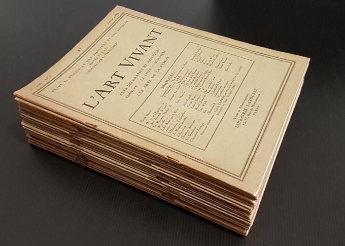 First complete edition L'Art Vivant 1925 - 24 issues, Les Nouvelles littéraires - Larousse