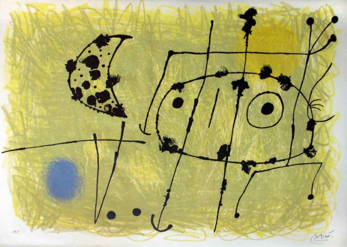 Le Lézard aux Plumes d'Or by Joan Miró - Surrealism