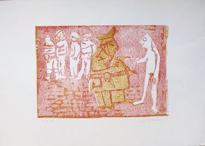Figure by Mino Maccari - Modern Artwork