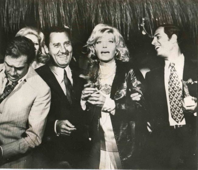 Colleective portrait of Monica Vitti, Alberto Sordi, Nino Manfredi and Ugo Tognazzi
