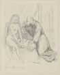 "Figures" is an original drawing in tempera on paper, realized by an Anonymous French Artist of the XX Century . 