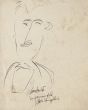 "Man Figure"  is an original black China ink drawing on ivory-colored paper , signed and dated by Antonio Vangelli (1917-2003), on the lower right.