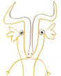 Pablo Picasso - Bull from A même la pierre - Contemporary Artwork