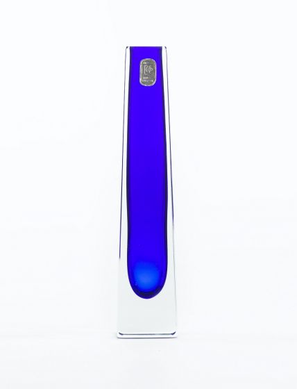 Ocean Blue Glass Vase by Anonymous - Decorative Object