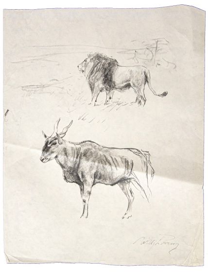 Gnu and Lion by Wilhelm Lorenz