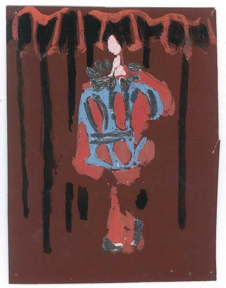 Small tempera by Alkis Matheos - Contemporary Artwork 