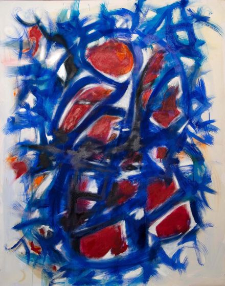 Blue Abstract Composition by Giorgio Lo Fermo -  Contemporary Artworks
