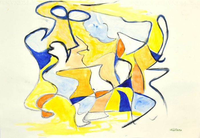 Geometrical Abstract Composition is an original contemporary artwork realized by the Italian artist Giorgio Lo Fermo (Messina, 1947) in 2020.