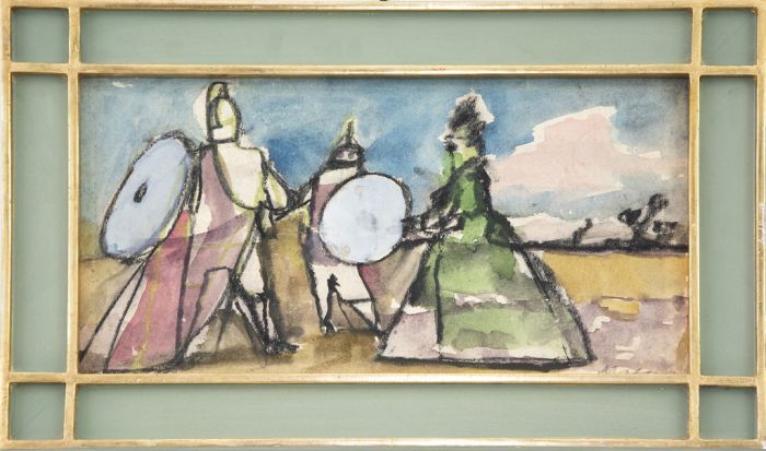 Figures  by Mino Maccari - Modern Artwork