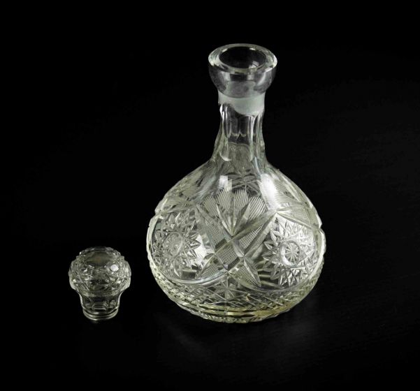 Vintage Glass Liquor Bottle