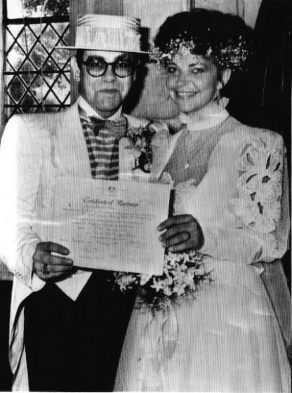 Elton John Certificate of Marriage 1984