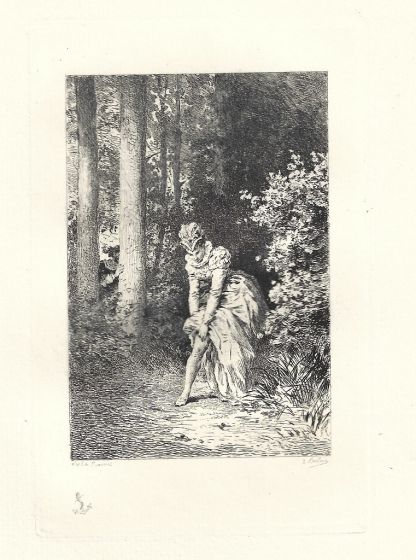 La Jarretière – From Les Dames Galantes by by É. Boilvin, after Beaumont  - Modern Artwork