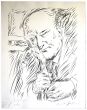 Portrait of Giuseppe Ungaretti by Pericle Fazzini - Modern Artwork