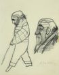 Portrait is an original modern artwork realized the 1980s by the Italian artist Mino Maccari (Siena, 1898 - Rome, 1989).