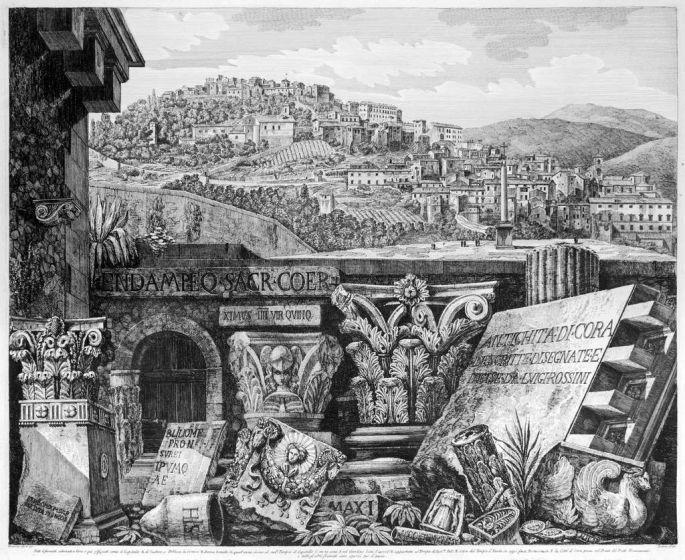 Luigi Rossini, Tutti li framenti ritovati a Cora e qui effigiati. Roma, 1825.