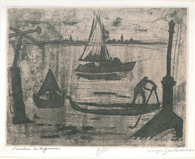 La Laguna di Venezia by Luigi Bartolini - Modern Artwork