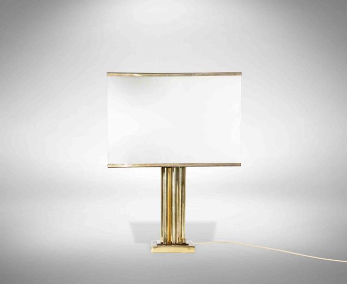 Brass Table Lamp by Romeo Rega