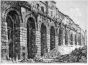 Luigi Rossini, Sostruzioni dei gran Portici che attorniavano il recinto del Tempio d'Ercole. Rome, 1824