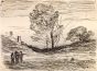 C. COROT, Souvenir D'Eza, Cliché Verre, 1874.