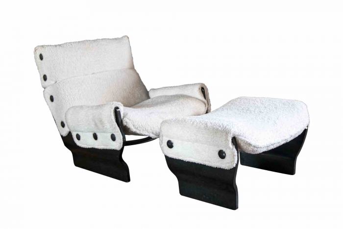 Osvaldo Borsani - Lounge Chair and Pouff "Canada" - Contemporary Design