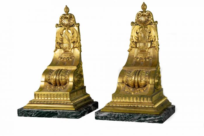 Pair of Bronze Shelves - Antique Decorative Objects