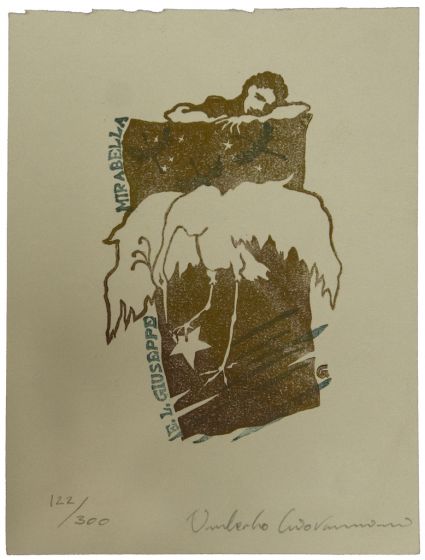 "Ex Libris" by Umberto Giovannoni- Modern Artwork