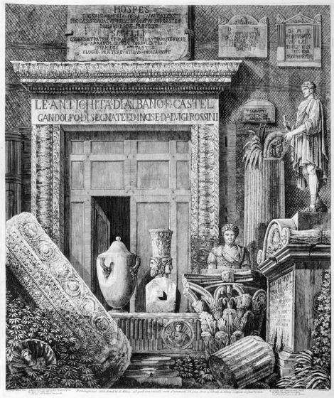 Luigi Rossini, Frontespizio delle Antichità di Albano. Roma, 1826.