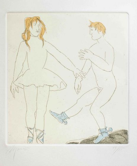 Giacomo Manzù, Artwork, Modern Art, Etching, Italian Art, Print, Passo di Danza