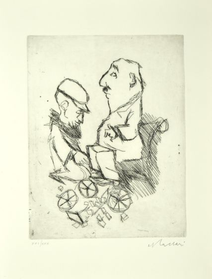 Shoeshiner by Mino Maccari - Contemporary Artworks
