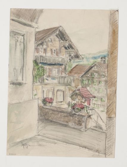 "Mountain Village
" by  Werner Epstein - Modern Artwork
