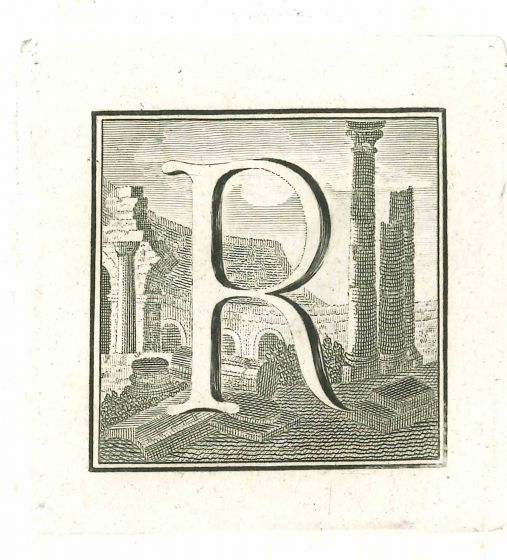 Capital letter for the Antiquities of Herculaneum Exposed