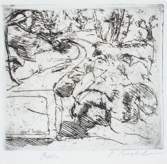 Artwork, Modern Art, Etching, Print, Luigi Bartolini, Rome
