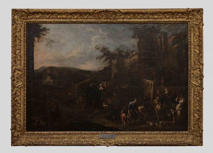 Market Scene - Pietro Domenico Olivero - Modern Art