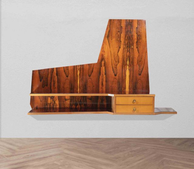 Vintage Suspended Wooden Consolle