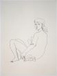 Nude is an original Vintage Offset Print on ivory-colored paper, realized by Franco Gentilini (Italian Painter, 1909-1981), in Late 20th Century.