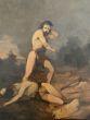 "Caino e Abele" is an original oil paintings on ivory-colorated cardboard by Anonymous Artist of XX Century.