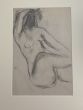 "Nude Woman"  is an original pencil drawing on ivory-colorated cardboard by Herta Hausmann.