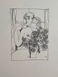 Figures is an original Vintage Offset Print on ivory-colored paper, realized by Franco Gentilini (Italian Painter, 1909-1981), in Late 20th Century.