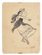 La Spagnola con le nacchere is an original china ink drawing realized by Adolphe Léon Willette, a French illustrator, painter, caricaturist, lithographer, and architect. The state of preservation is very good. 