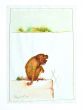 The monkey is an original painting in watercolor on paper by Leo Guida in 1971.