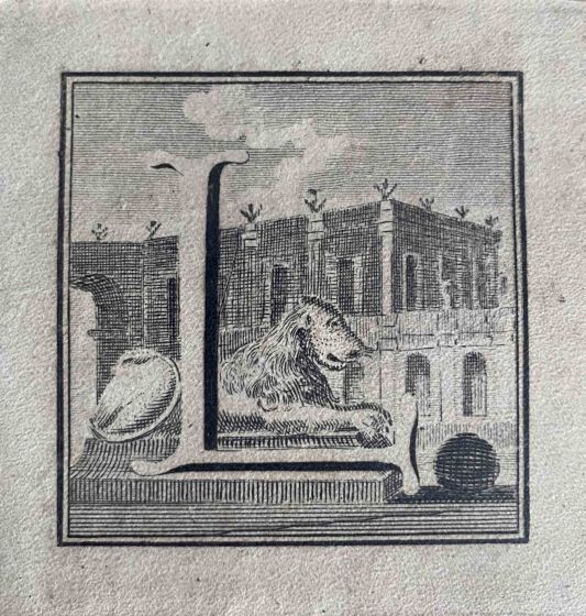 Antiquities of Herculaneum  - Letter of the Alphabet L
