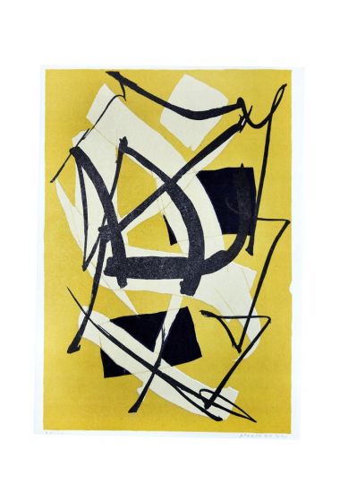 Ochre Composition by Luigi Montanarini - Contemporary Artwork